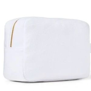NEW STONEY CLOVER LANE X TARGET WHITE TERRY CLOTH LARGE POUCH